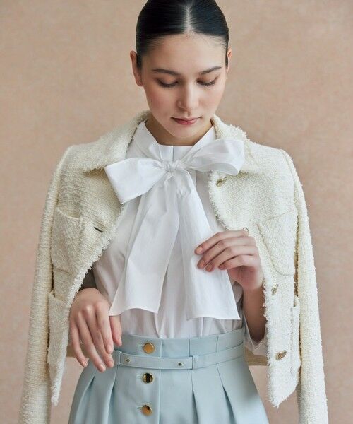 セール】 コットン2WAYボウタイブラウス （シャツ・ブラウス）｜ANAYI