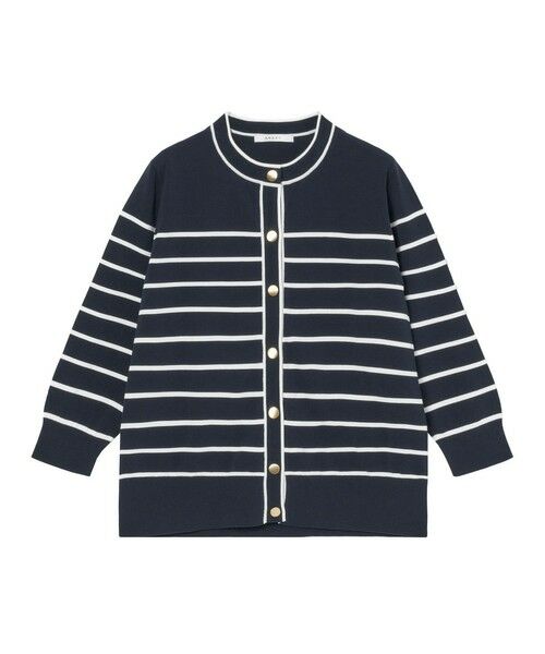 セール】 ハイツイストコットンナイロンボーダー カーディガン