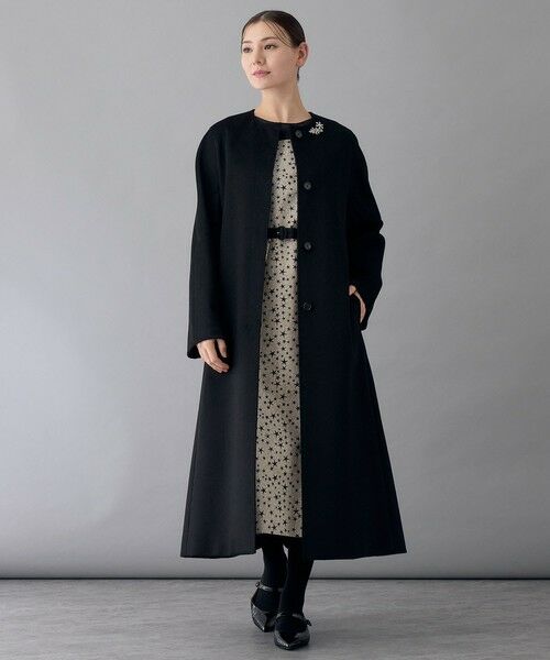カシミヤベルト付きクルーコート （その他アウター）｜ANAYI / アナイ
