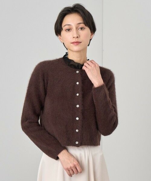 セール】 フラッフィアソート釦ショート カーディガン （カーディガン