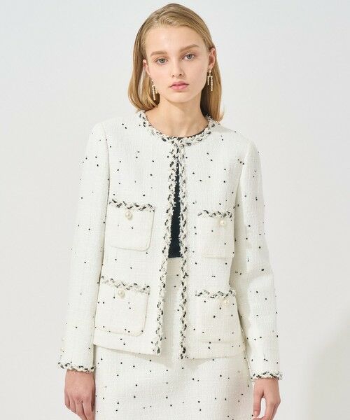 セール】 【Eternal Line 2025】ミニドットツイードノーカラー