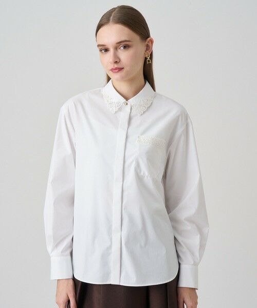 セール】 エンブレム刺繍シャツ （シャツ・ブラウス）｜ANAYI / アナイ