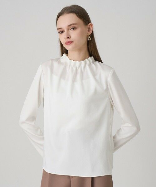 ハンマーサテンスタンド ブラウス （シャツ・ブラウス）｜ANAYI