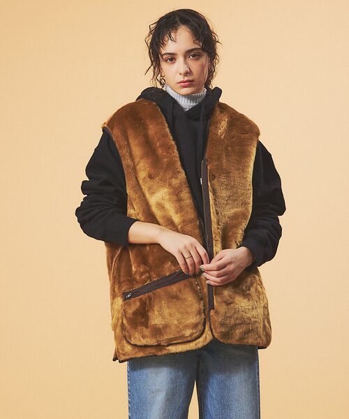 42」00s/バブアー/ベスト/リバーシブル/ファー/ライナー/ボア