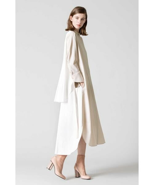 ◇バイカラージョーゼットロングブラウス （シャツ・ブラウス）｜ADORE