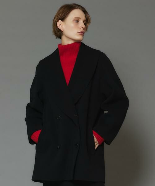 リバーショールカラーミドル丈コート （その他アウター