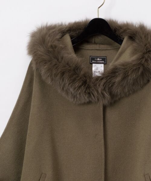セール】 ファー付フードポンチョ （ポンチョ）｜GRACE CONTINENTAL