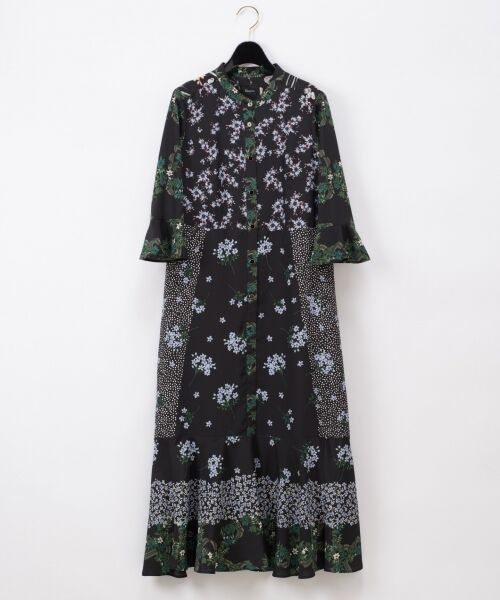 マルチフラワープリントワンピース （ミニ丈・ひざ丈ワンピース