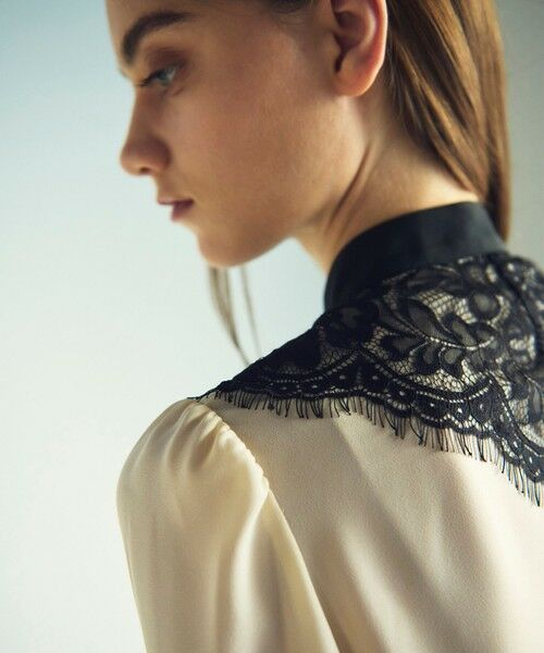 バイカラーレースブラウス （シャツ・ブラウス）｜GRACE CONTINENTAL