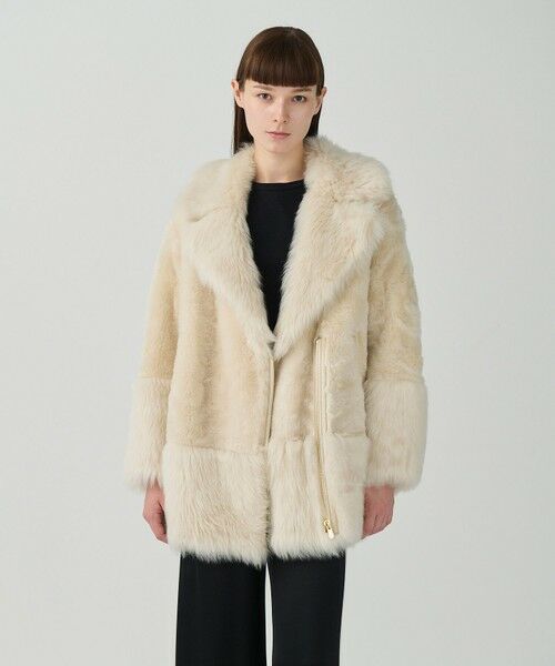 セール】 ムートンライダースコート （その他アウター）｜GRACE