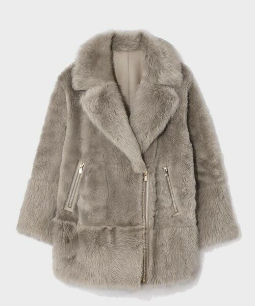 セール】 ムートンライダースコート （その他アウター）｜GRACE