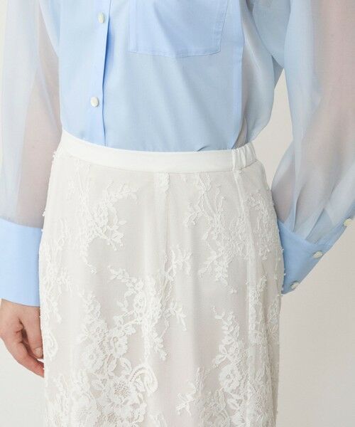 セール】 レースレイヤードスカート （ロング・マキシ丈スカート