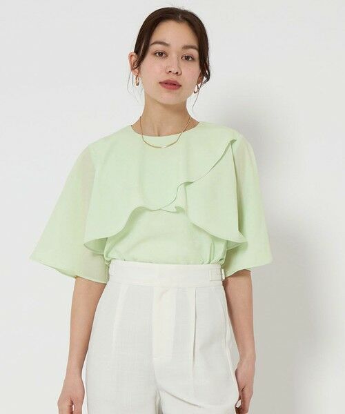 セール】 Breeze Cool ケープ ブラウス -マシンウォッシャブル・吸水速