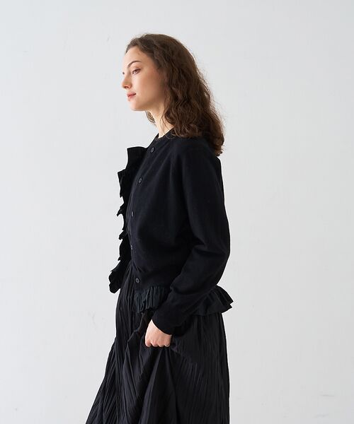 タフタフリルニットカーディガン （カーディガン・ボレロ