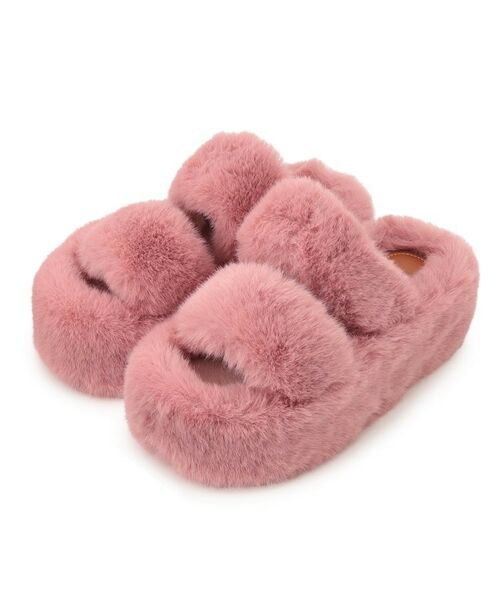 厚底ふわふわファーサンダル （サンダル）｜ESPERANZA / エスペランサ