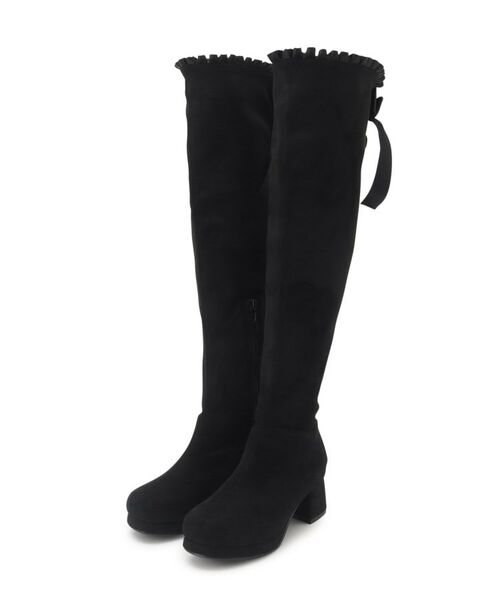 セール】 夢見るリボン付きロングブーツ厚底 （ブーツ（ショート丈