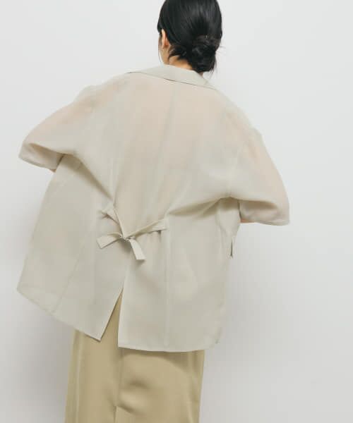 ジャケット テーラードジャケット ハーフスリーブフリンジジャケット