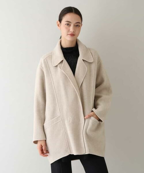 セール】 ダブルフェイスウールジャケットコート （ステンカラーコート