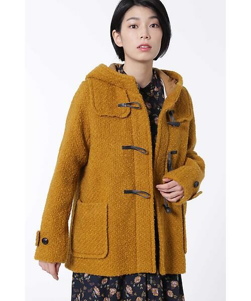 セール】 ウールモコダッフルコート （ブルゾン）｜human woman