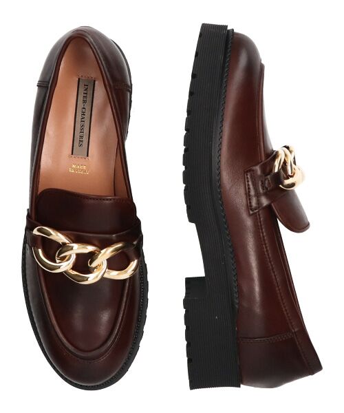セール】 【INTER-CHAUSSURES】ラウンドトウチェーンローファー