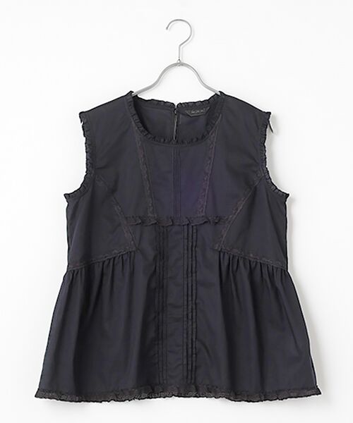 フランス製レース使いコットンローンブラウス （シャツ・ブラウス