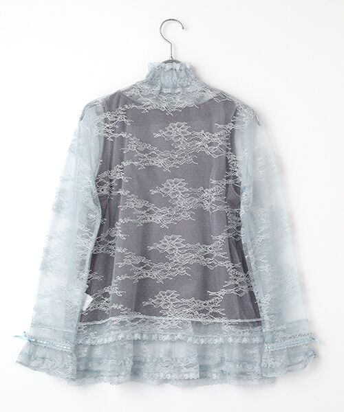 リバーレーススタンドカラーブラウス （シャツ・ブラウス）｜INGEBORG