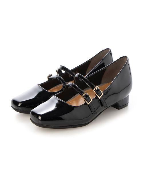 セール】 ダブルベルトメリージェーンパンプス （フラットシューズ