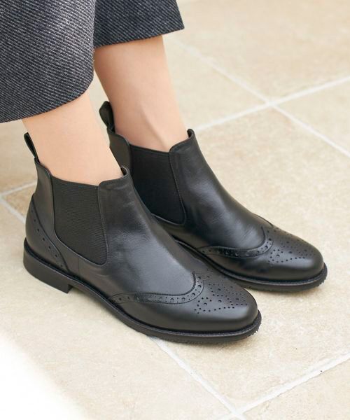 セール】 ウィングチップサイドゴアブーツ （ブーツ（ショート丈