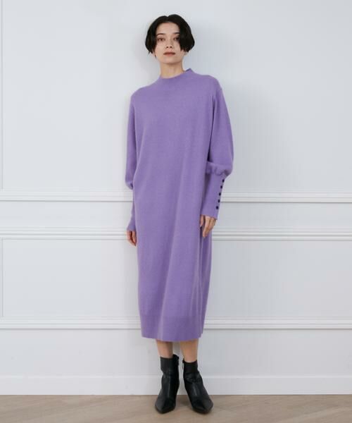 セール】 《大きいサイズ》ラクーンブレンドニットワンピース （ミニ丈