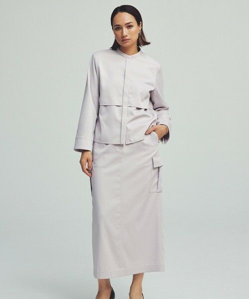 セール】 【洗える】ウォームサテン クロップドシャツ （シャツ