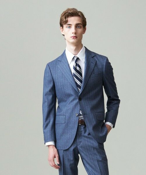 ESSENTIAL CLOTHING】ミルドクリーンストライプ スーツ/総裏