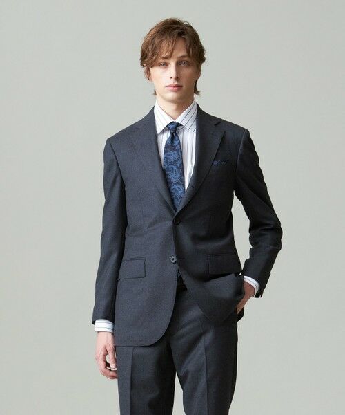 WILLIAM HALSTEAD】スーパーファインウールフランネル スーツ/総裏