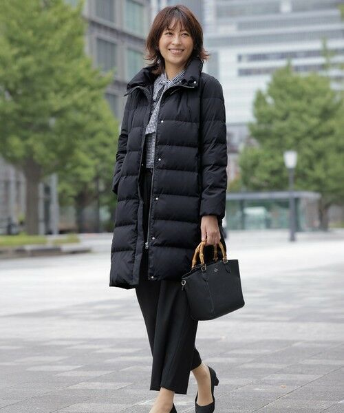 洗える・2way】タフタダウン ロング丈 コート （ダウンジャケット
