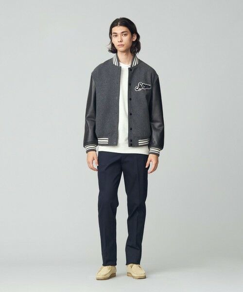 セール】 メルトン カウレザー スタジャン （その他アウター）｜J