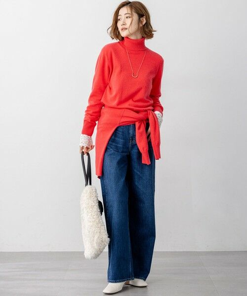 見上愛さん着用/STORY掲載】ピュアカシミヤ クルーネック カーディガン