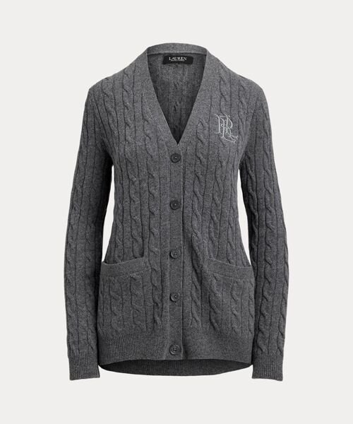 セール】 ケーブルニット ウールカシミヤ カーディガン （カーディガン