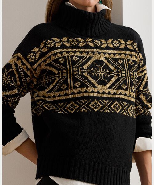 セール】 フェア アイル ウールブレンド タートルネック セーター