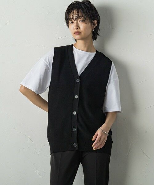 セール】 Vネックニットベスト≪手洗い可能≫ （ニット・セーター