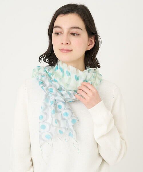 セール】 シルク混パタパタストール （マフラー・ショール・スヌード