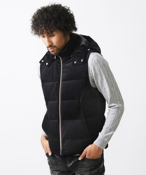 トリコットベロアダウンベスト セットアップ （ダウンジャケット