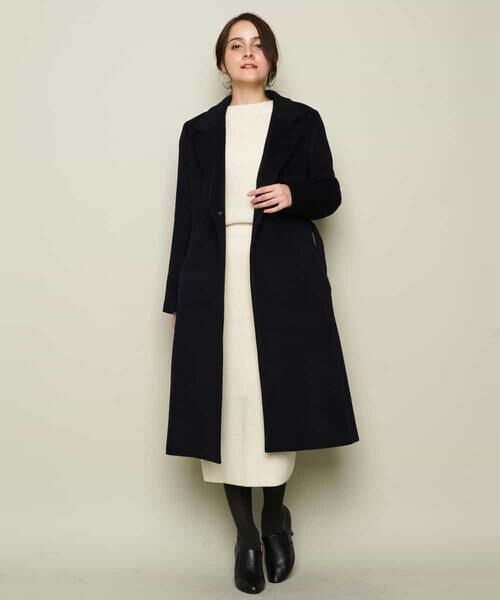 セール】 アンゴラ混ウールロングコート （その他アウター）｜MK