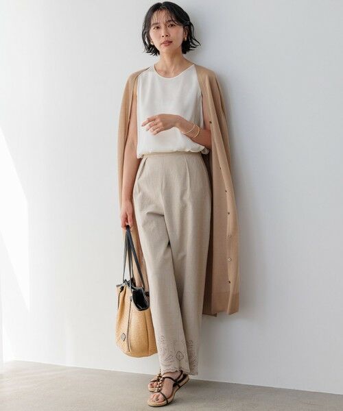 セール】 【洗える】シャイニーシアー ニット ロングカーディガン