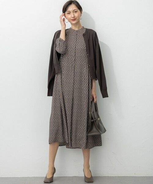 セール】 【洗える】モダンジオメトリックプリント ワンピース