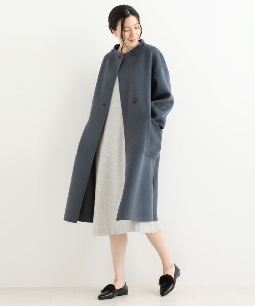 セール】 ウールリバー スタンドカラーロングコート （その他アウター