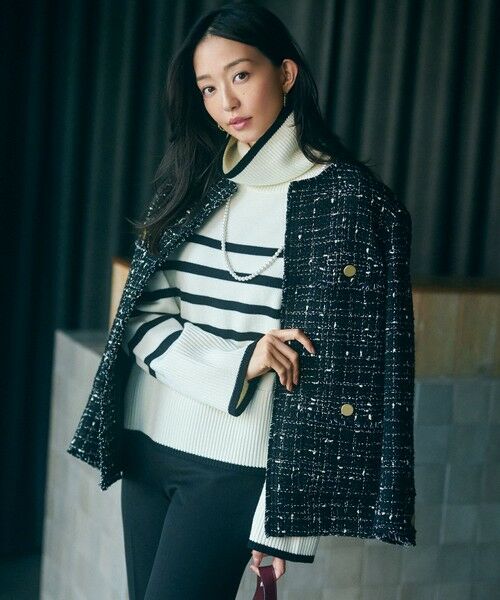 セール】 GIOLICA ツイード ジャケット （ノーカラージャケット）｜S