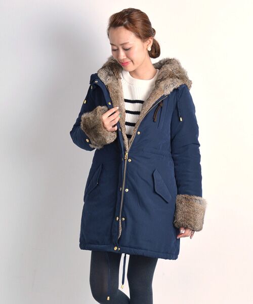 セール】 ラビットファー モッズコート 2014◇☆ （ミリタリー