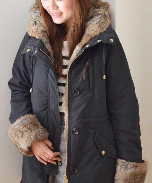 セール】 ラビットファー モッズコート◇☆ （ミリタリージャケット