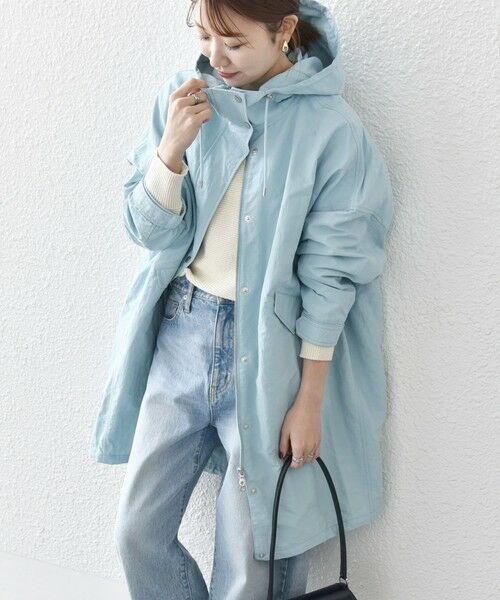 セール】 SHIPS any:〈洗濯機可能〉オーバー フーディ ブルゾン コート