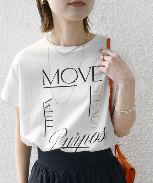 WEB限定】〈手洗い可能〉バリエーション ロゴ 刺繍 プリントTEE （T