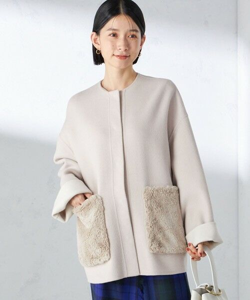 セール】 リバー ファー ポケット コート （その他アウター）｜SHIPS